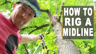 How to rig a short highline  see how to set up a midline in your yard [upl. by Hasile450]