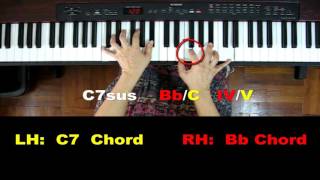 Piano Chord for C7sus  use BbC Polychord [upl. by Incrocci]