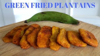 HOW TO FRY GREEN PLANTAINS  THE BEST AND SIMPLEST WAY  JAMAICAN STYLE [upl. by Ferdinand]