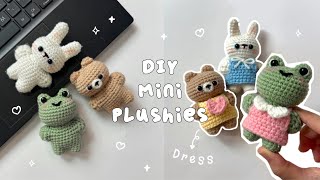 ♡ Crochet Mini Dress Up Plushies Tutorial  Bear Bunny amp Froggy  Plus Dito Pro Review ♡ [upl. by Limak]