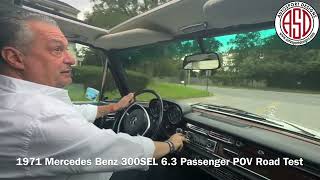 1971 Mercedes Benz 300SEL 63  Passenger POV Road Test [upl. by Waligore]