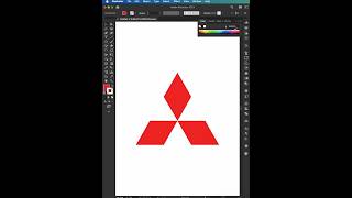 creating mitsubishi logo in adobe illustrator shorts short adobeillustrator [upl. by Bauske902]