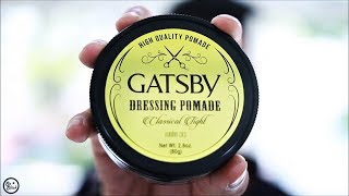 GATSBY Dressing Pomade Classical Tight  Review amp Styling [upl. by Trakas]