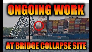 Work at the Baltimore Bridge Collapse Site [upl. by French]