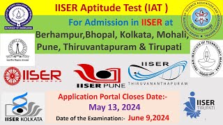 IISER Aptitude Test 2024  Eligibility Syllabus Exam Pattern Preparation [upl. by Ahsei]