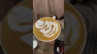 Slowsetta coffee art🌿😱 espresso coffeeart coffee latte cafe latteart basic shorts reels [upl. by Sherl]