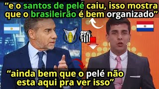 midia internacional destaca o rebaixamento do santos quotmuito difícil o Brasileirão quot [upl. by Paugh698]