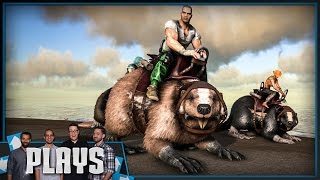 Riding Beavers in Ark Survival Evolved  Kinda Funny Plays [upl. by Tzong]