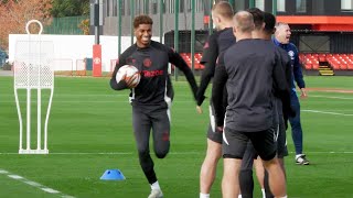 🔴 LIVE  Manchester United train ahead of Fenerbahce Europa League clash [upl. by Kcinemod]