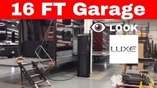 Luxury Toy hauler Fifth Wheel  16 Foot Garage Side Patio [upl. by Ahsinawt]