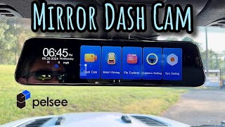 Pelsee Front and Rear Mirror Dash Cam Install amp Review  New Model P12 Plus [upl. by Aicilev443]