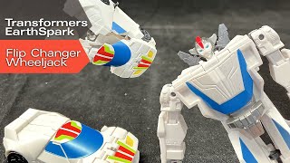 Transformers Earth Spark Wheeljack 1Step Flip Changer Toy review [upl. by Erodroeht]