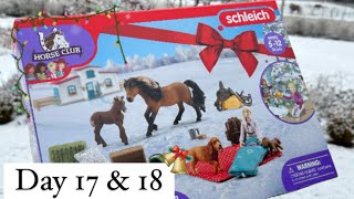 Schleich Horse Club Advent Calendar 2023  Day 17 amp 18 [upl. by Fairfax]