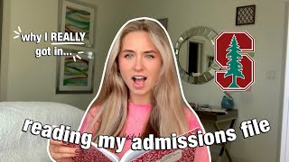 READING MY STANFORD ADMISSIONS FILE why I was ACTUALLY accepted [upl. by Munroe262]