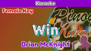 Win by Brian McKnight Karaoke  Female Key [upl. by Anitrebla464]