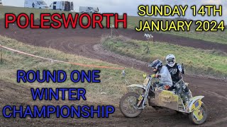 SIDECARCROSS Polesworth Round One Winter Championship Sunday 14th January 2024 [upl. by Tarrsus]