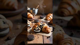 Brownie Oreo Croissants baking viral fyp croissants [upl. by Gathers]