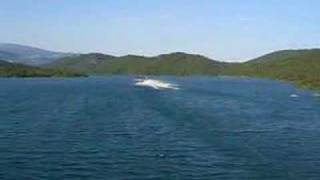 Canadair aircraft over Lac de Saint Cassien Bridge [upl. by Newmark]