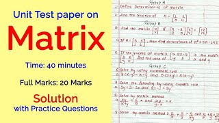 Ace Your Test With These Matrix Questions  Grade 10 [upl. by Solahcin]