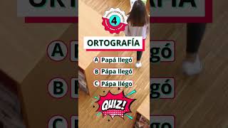 gramáticaespañol testdeculturageneral quizculturageneral ortografía test juegosdequiz examen [upl. by Underwood]