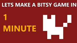 How to make a game in one minute Bitsy Tutorial [upl. by Lytsirk]