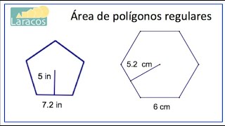 Area de Poligonos Poligonos Regulares Pentagono y Hexagono [upl. by Nim]