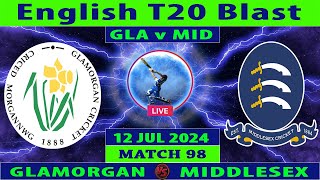 Glamorgan vs Kent  GLA vs KET  Match 112 of Vitality Blast T20 2024  Cricket Info Live [upl. by Warfield]