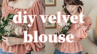 DIY Velvet Smocked Top Sew with Me [upl. by Pare539]