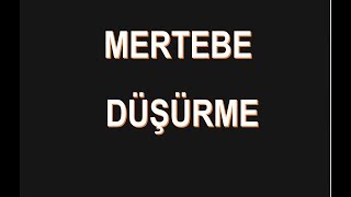 MERTEBE DÜŞÜRME YÖNTEMİ 1 [upl. by Eiffub]