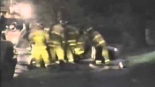 TV footage of airbag injuring fireman [upl. by Eerol]