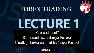 Lecture 1  Forex ni nini Nani anafanya Forex unatakiwa kuwa na nini kuanza Forex  Tanzania [upl. by Sehguh165]