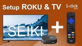 Seiki TV amp Roku box control with 1clicktech remote [upl. by Ailad460]