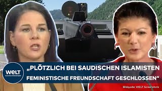 SAHRA WAGENKNECHT quotAuch Grüne kriegen Spenden von Rüstungsindustriequot – Politischer Aschermittwoch [upl. by Melba732]