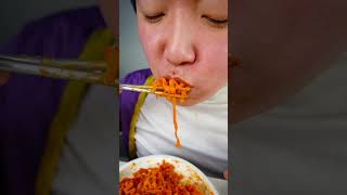 ASMR MUKBANG  Carbo Fire Noodles Kielbasa Sausage Corn Cheese Funny Mukbang shorts [upl. by Eiroj]