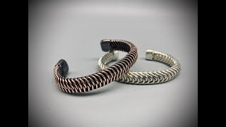 Corkscrew copper wire bracelet  Flatwearable Artisan Jewelry [upl. by Quin]