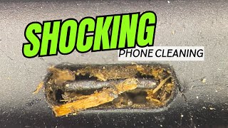 Satisfying phone cleaning Shocking truth of the things inside phones [upl. by Yehsa]