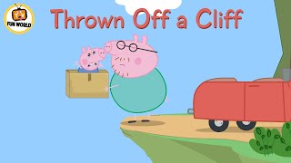 George Pig Thrown Off a Cliff  George Pig is stuck in a box funnycartoon peppapig peppapigparody [upl. by Orpheus]