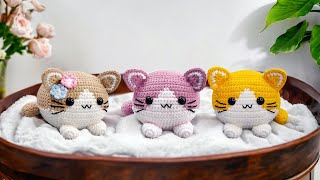 Crochet Cute Cat Loaf Tutorial ♡ Easy StepbyStep Subtitles [upl. by Nnad]