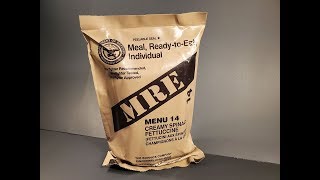 2019 US MRE Creamy Spinach Fettuccine Another One of the Worst Meal Ready to Eat Tasting Test [upl. by Ahsam]