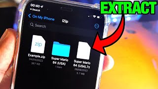 ANY iPhone How To UnZip 7z File [upl. by Aerbua]