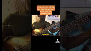 Fender Squier Affinity jazz bass with bartolini pickups ampAudere preamp [upl. by Erdnassak]