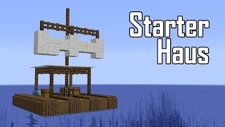 Floß bauen in Minecraft  Starterhaus im Ozean bauen in Minecraft deutsch [upl. by Lolande676]