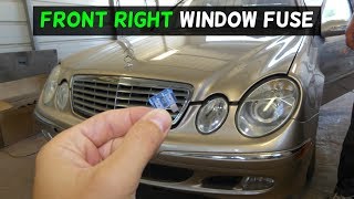 MERCEDES W211 FRONT RIGHT WINDOW FUSE LOCATION [upl. by Riem770]