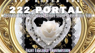 222 Portal  Harmonic Heart Activation🕊️ White Light Flame Holy Fire Transmission  Light Language [upl. by Euridice873]