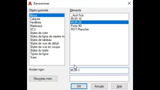 METHODE AUTOCAD PART04 BLOC DYNAMIQUE DUPLIQUER RENOMMER EXPORTER [upl. by Welcher]