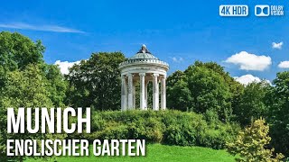 Englischer Garten Park Munich  🇩🇪 Germany 4K HDR Walking Tour [upl. by Lotsyrk]