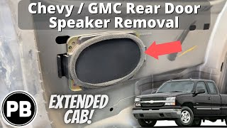 1999  2006 Chevy  GMC Rear Door Speaker Install Extended Cab [upl. by Ennagroeg]