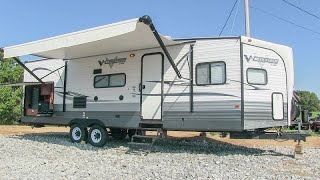 2014 Forest River VCross Classic 28VRBK bunkhouse travel trailer walkaround tutorial video [upl. by Fafa]