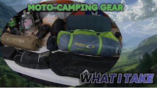 MotoCamping gear what I take [upl. by Anelaf]