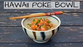 How To Make Hawaii Poke Bowl SUPER EASY salmon poke recipe [upl. by Eloccin]